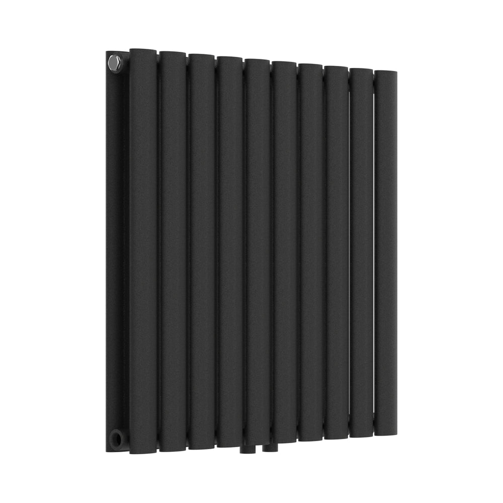 Design Röhrenheizkörper Nore Schwarz 60x60cm Doppellagig 800W [neu.haus]