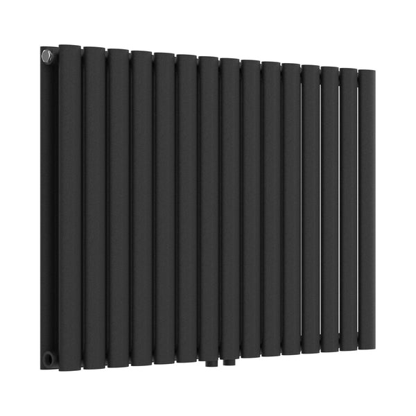Design Röhrenheizkörper Nore Schwarz 60x90cm Doppellagig 1180W [neu.haus]