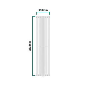 Design Röhrenheizkörper Nore Weiß 160x36cm Doppellagig 1198W [neu.haus]