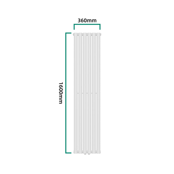 Design Röhrenheizkörper Nore Weiß 160x36cm Doppellagig 1198W [neu.haus]