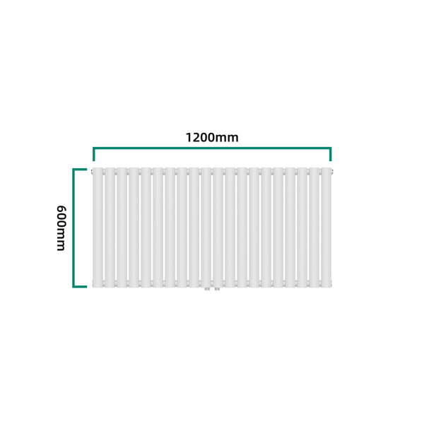 Design Röhrenheizkörper Nore Weiß 60x120cm Einlagig 857W [neu.haus]
