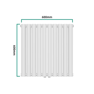 Design Röhrenheizkörper Nore Weiß 60x60cm Doppellagig 800W [neu.haus]