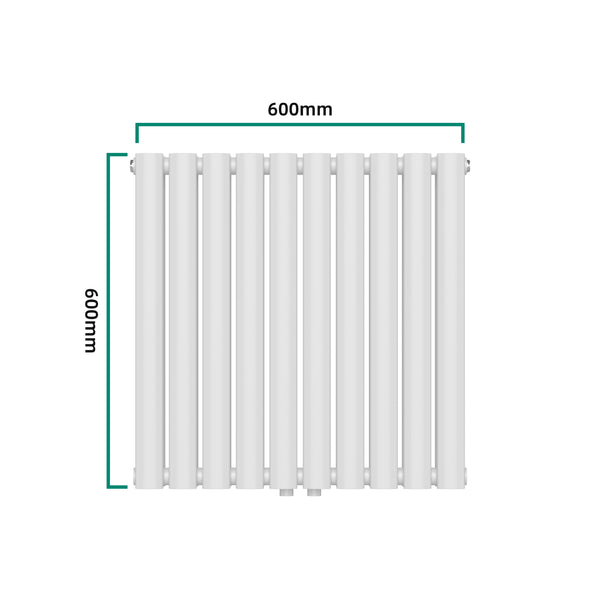 Design Röhrenheizkörper Nore Weiß 60x60cm Doppellagig 800W [neu.haus]