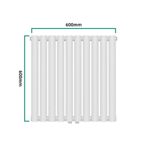 Design Röhrenheizkörper Nore Weiß 60x60cm Einlagig 449W [neu.haus]