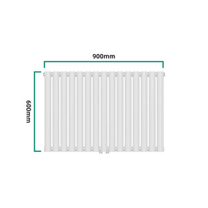 Design Röhrenheizkörper Nore Weiß 60x90cm Einlagig 653W [neu.haus]