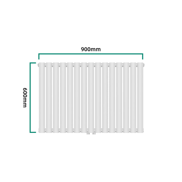 Design Röhrenheizkörper Nore Weiß 60x90cm Einlagig 653W [neu.haus]