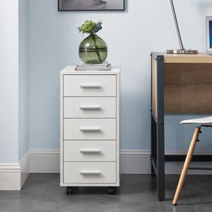 Rollcontainer Stockholm 63x33x38 cm mit 5 Schubladen in versch. Farben en.casa