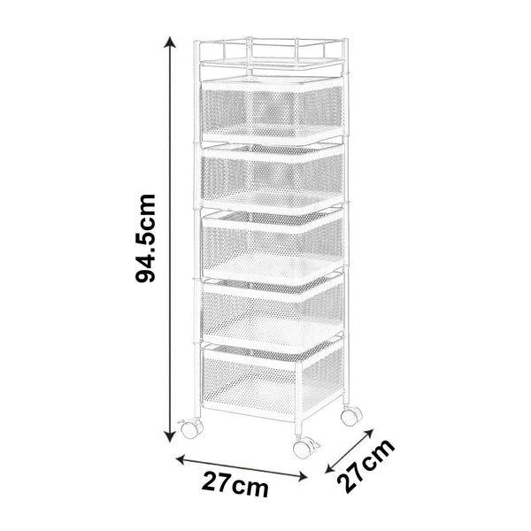 Rollwagen Sunndal in versch. Farben und Ausführungen [en.casa]