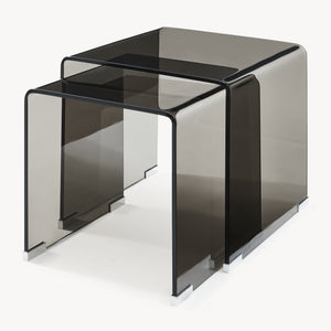 Satztisch Kariengem 2-tlg. Glas [en.casa]