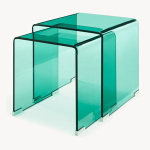 Satztisch Kariengem 2-tlg. Glas [en.casa]