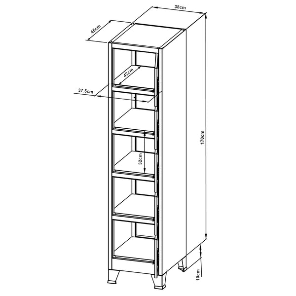 Schließfachschrank Joroinen [en.casa]