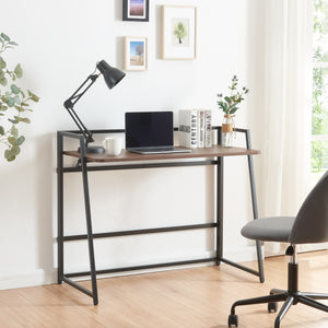 Klappbarer Schreibtisch Ringerike 104,5x53x85,5cm Schwarz/Walnuss [en.casa]