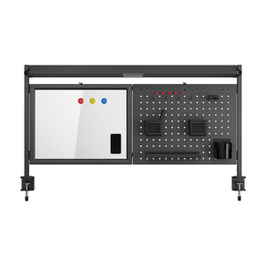 Schreibtisch-Organizer Virvik zum Anklemmen 117x73 cm Stahl [en.casa]