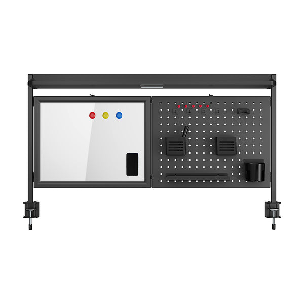 Schreibtisch-Organizer Virvik zum Anklemmen 117x73 cm Stahl [en.casa]