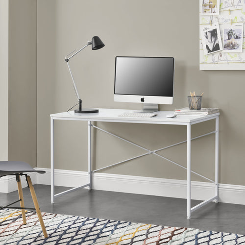 Schreibtisch Røros 120x60x72 cm Computertisch Eiche-Optik en.casa