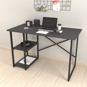 Schreibtisch Nittedal mit Regal 120x60x75cm in versch. Farben [en.casa]