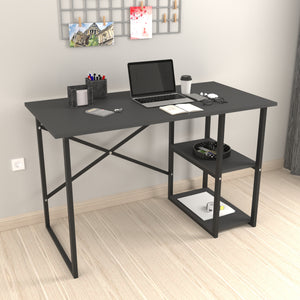 Schreibtisch Nittedal mit Regal 120x60x75cm in versch. Farben [en.casa]