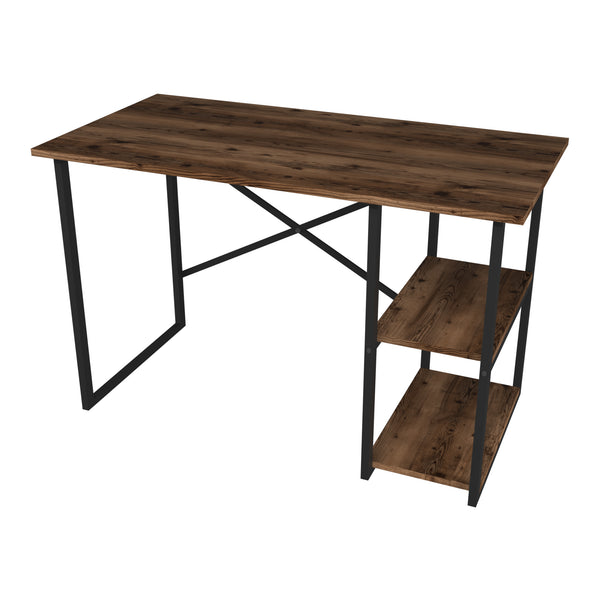 Schreibtisch Nittedal mit Regal 120x60x75cm in versch. Farben [en.casa]