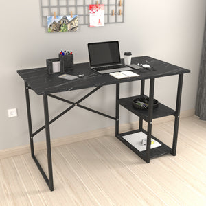 Schreibtisch Nittedal mit Regal 120x60x75cm in versch. Farben [en.casa]