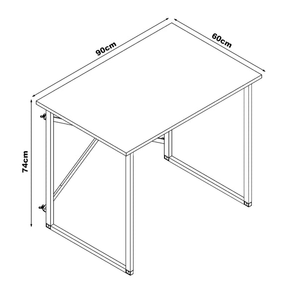 Schreibtisch Tjeldsund 74x90x60 cm in versch. Farben [en.casa]