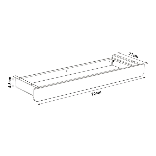 Schreibtischschublade Sidmouth 70x21x4,5 cm [pro.tec]