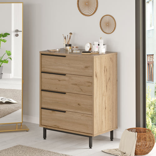 Kommode Vesanto 95x75x45 cm 4 Schubladen [en.casa]