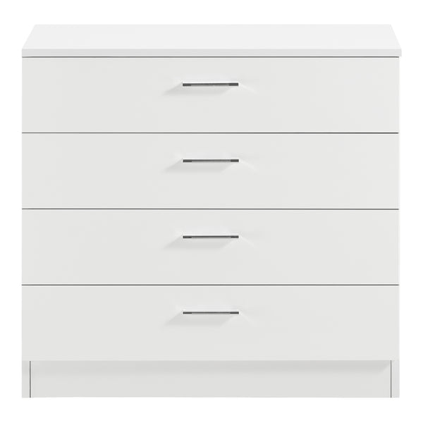 Schubladenschrank Drammen 67x70x30 cm mit 4 Schubladen Schwarz/Weiß en.casa