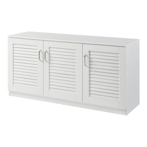Schuhschrank Løten 125x36x62 cm Weiß [en.casa]