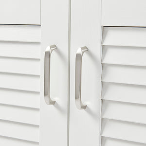 Schuhschrank Løten 125x36x62 cm Weiß [en.casa]
