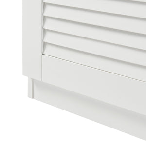 Schuhschrank Løten 125x36x62 cm Weiß [en.casa]