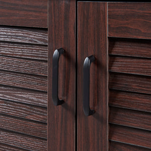 Schuhschrank Løten 125x36x62 cm Wenge [en.casa]