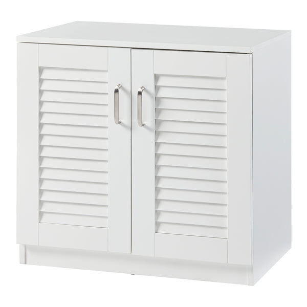 Schuhschrank Løten 63x36x62 cm Weiß [en.casa]