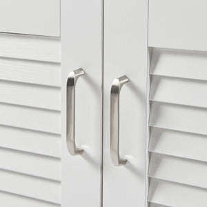 Schuhschrank Løten 63x36x62 cm Weiß [en.casa]