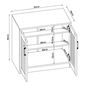 Schuhschrank Løten 63x36x62 cm Wenge [en.casa]