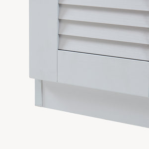 Schuhschrank Løten mit Sitzbank 120x36x97 cm Grau [en.casa]