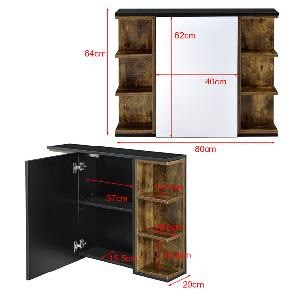 Badezimmerschrank Harstad 64x80x20 cm versch Farben en.casa