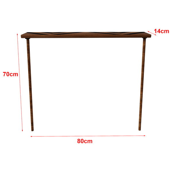 Konsolentisch Holmsland aus Holz 70x80x14 cm [en.casa]