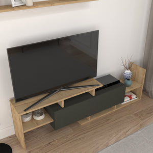 Fernsehschrank Liksefte mit Wandregal 154x28x42 cm [en.casa]