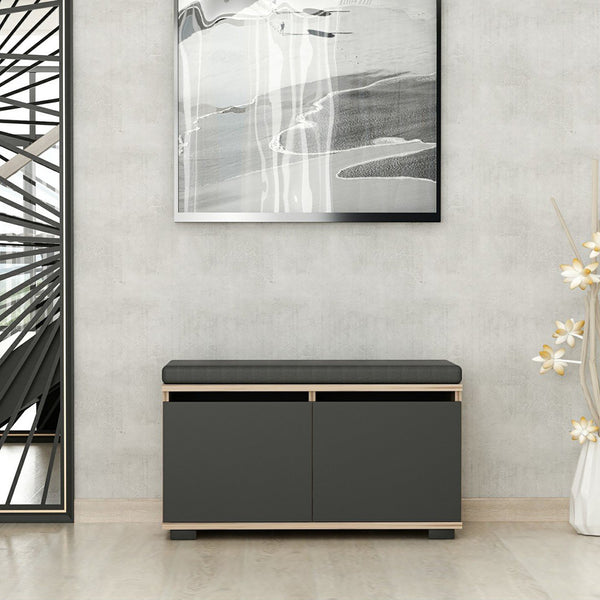 Schuhbank Brande mit 4 Ablagefächern 42x80x35cm in versch. Farben [en.casa]