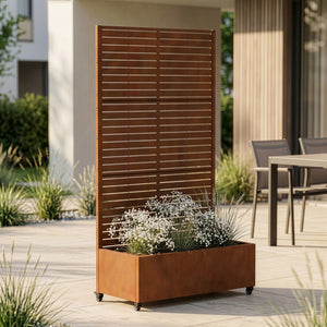 Trennwand Nodepp mit Blumenkasten Stahl [casa.pro]