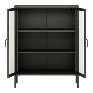 Sideboard Fauske mit Glastüren in versch. Farben [en.casa]