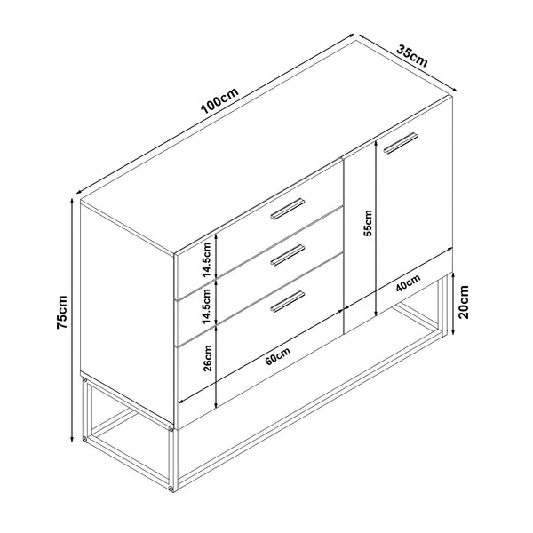 Sideboard Lavangen [en.casa]