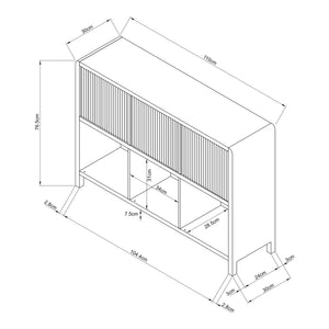 Sideboard Lukkodso mit Türen und Fächern [en.casa]