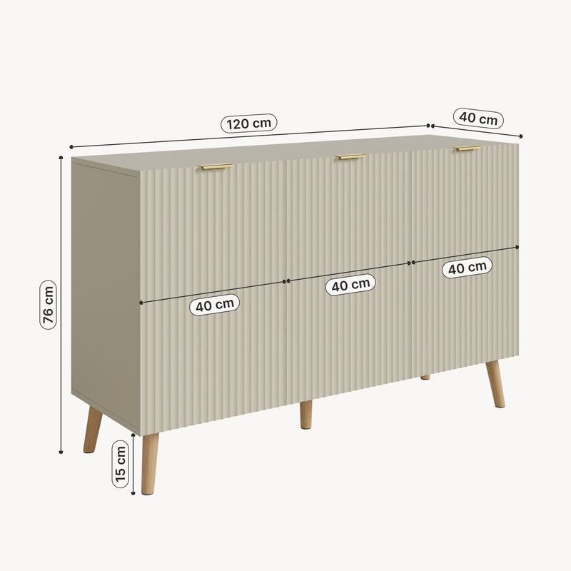Maßskizze Sideboard Nand [en.casa]