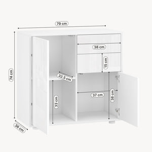 Sideboard Paarl mit 2 Türen [en.casa]