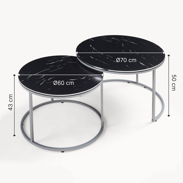 Couchtischset Skagen im 2er Set in versch. Farben [en.casa]