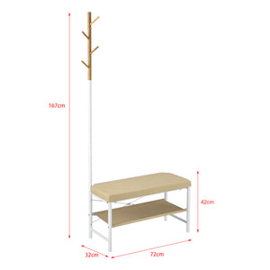 Sitzbank mit Schuhablage Rjukan Beige pro.tec