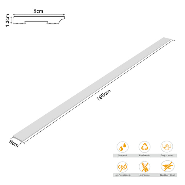 Sockelleisten Coevorden Set Weiß [neu.haus]