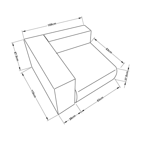 Sofa-Modul Suldal [en.casa]