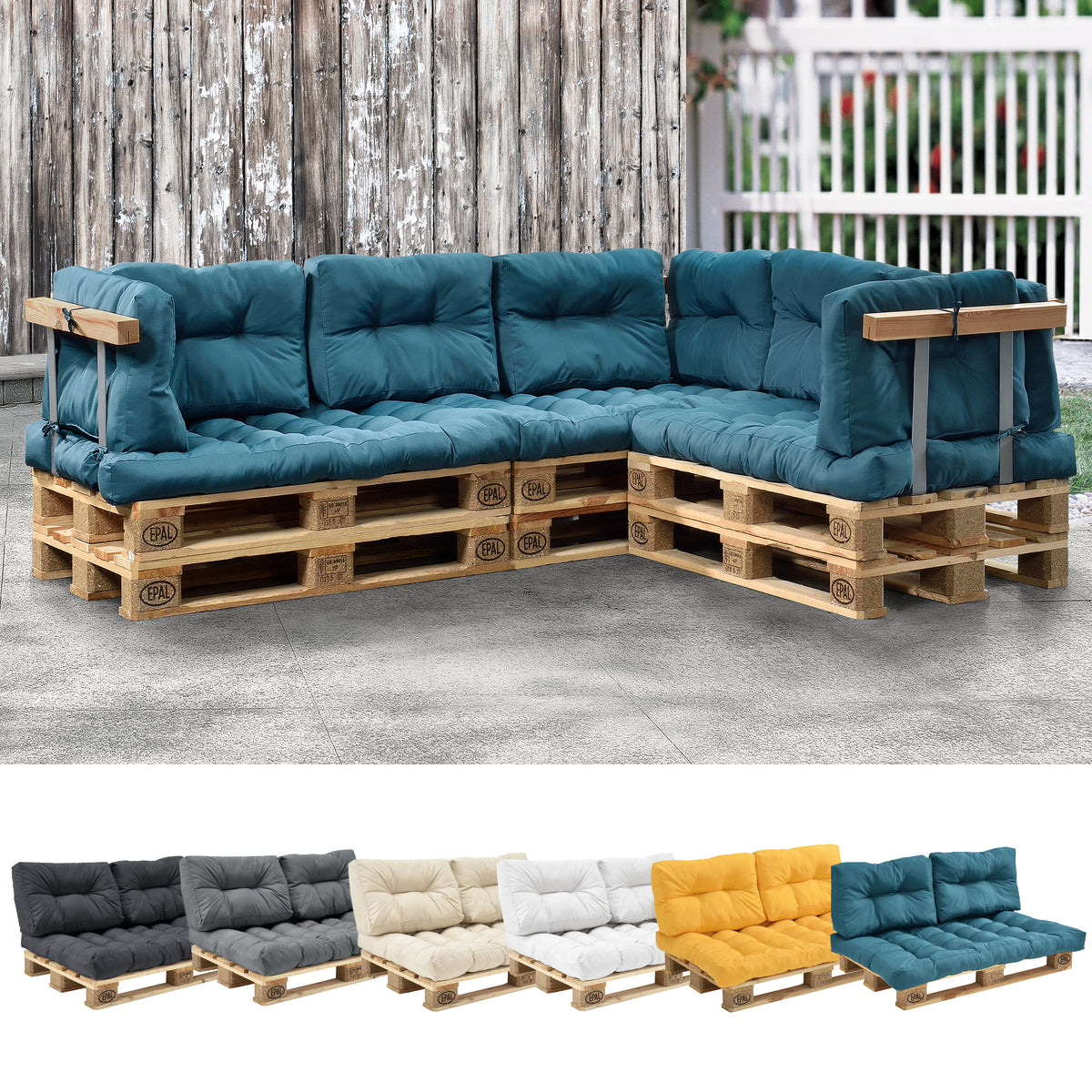 Palettenkissen Comfy in versch. Farben en.casa